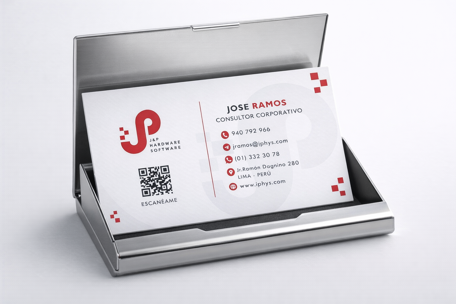 Tarjeta de consultor corporativo Jose Ramos Sosa